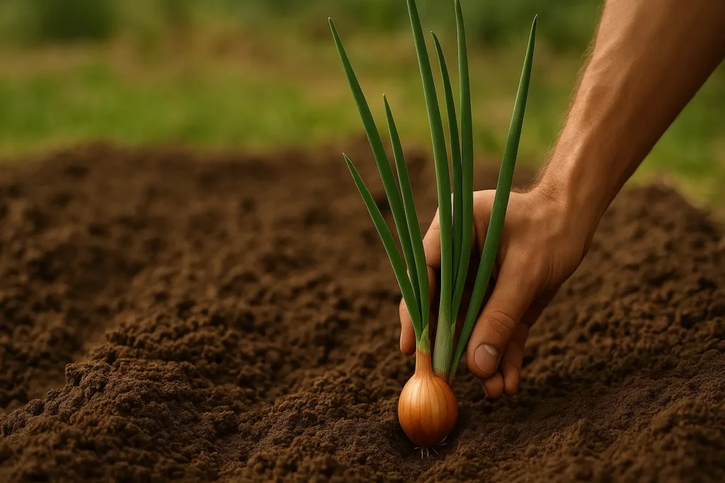 How to plant onion leaves step-by-step