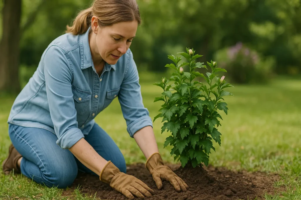 Choosing a location to plant Rose of Sharon bush