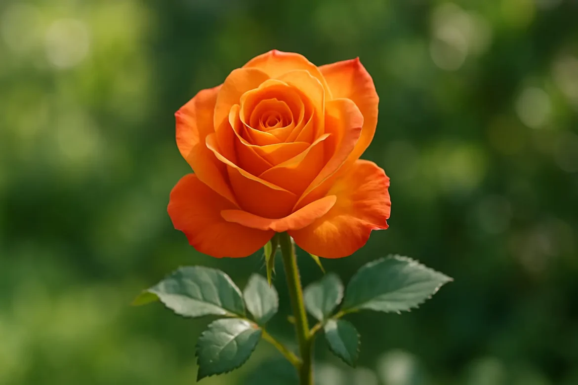 Orange rose blossom