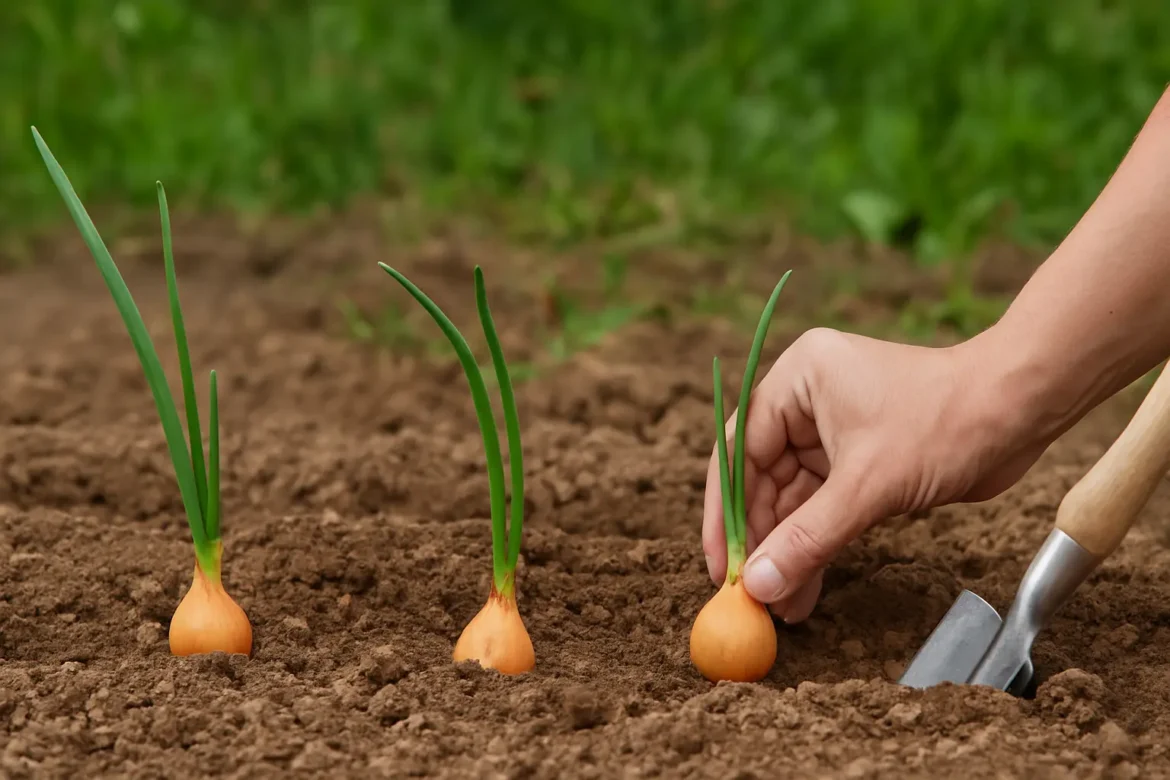 Planting Onion Leaves